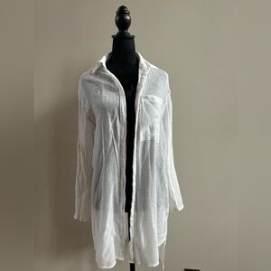 PrettyLittleThing White Sheer Coverup